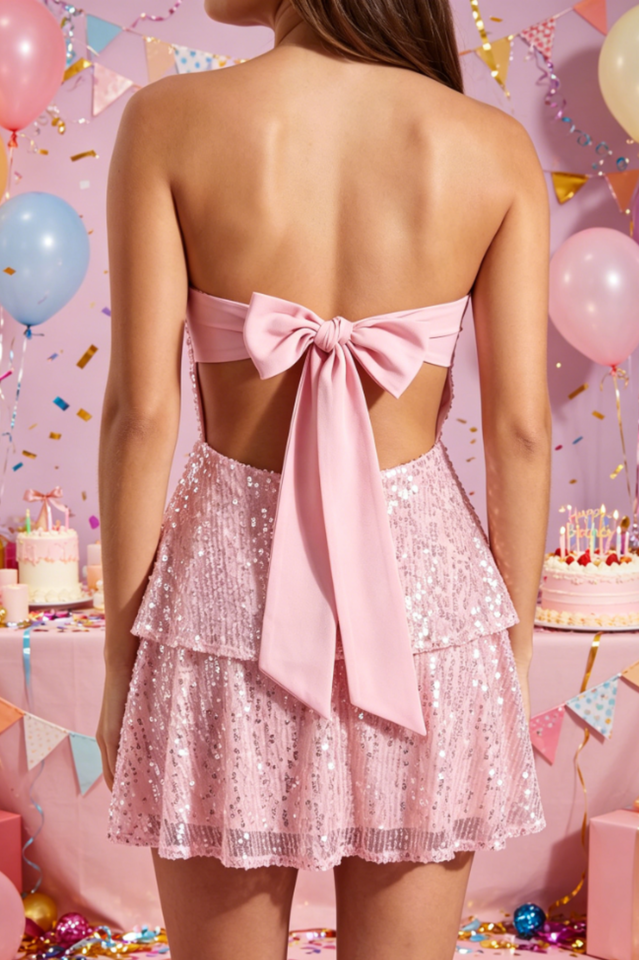 Twirl Queen Vibes Sequin Skater Dress