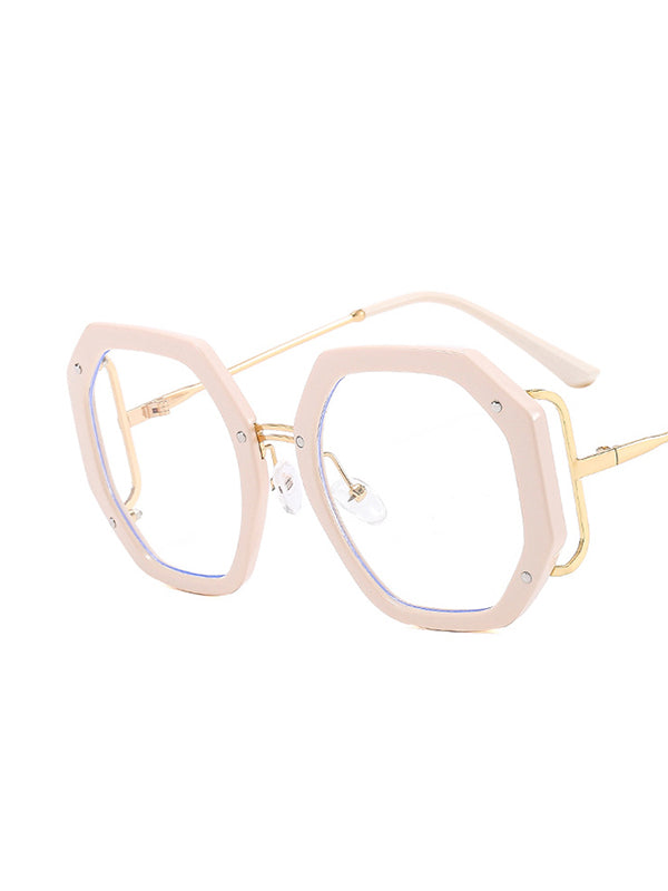 Geometric Glasses & Goggles BEIGE One_size