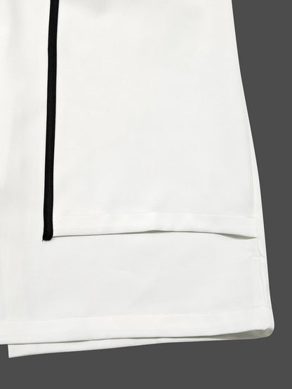 False Two Sleeveless Solid Color Midi Dresses