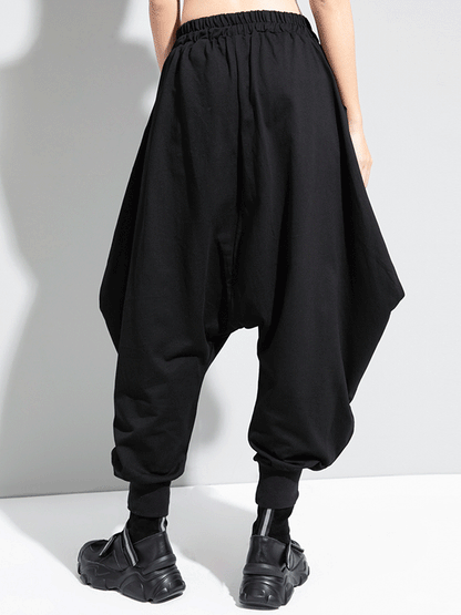 Zipper Original Simple Loose Solid Harem Pants