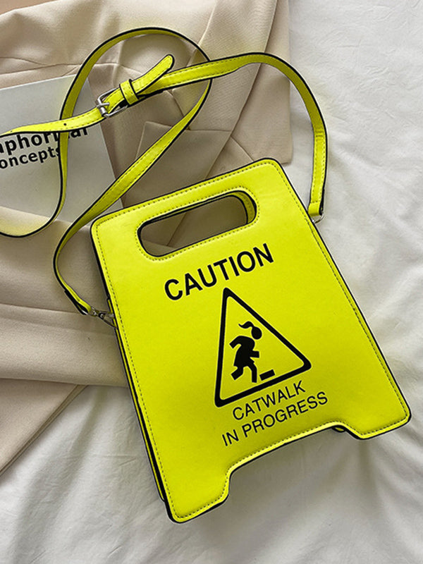 Original Stylish Letter Print PU Shoulder Bag