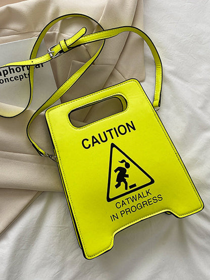 Original Stylish Letter Print PU Shoulder Bag