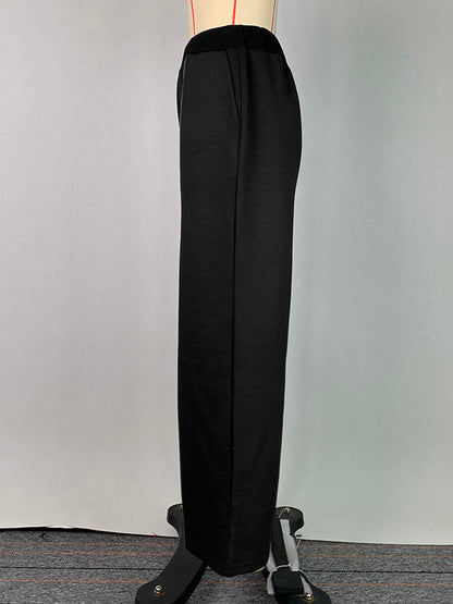 High Waisted Loose Split-Joint Pants Trousers