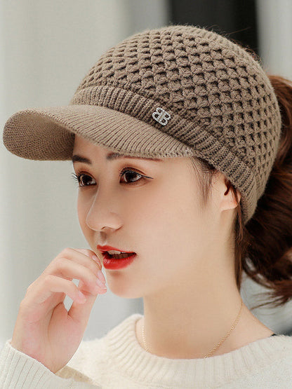 Original Solid Warm Hole Knitting Hat