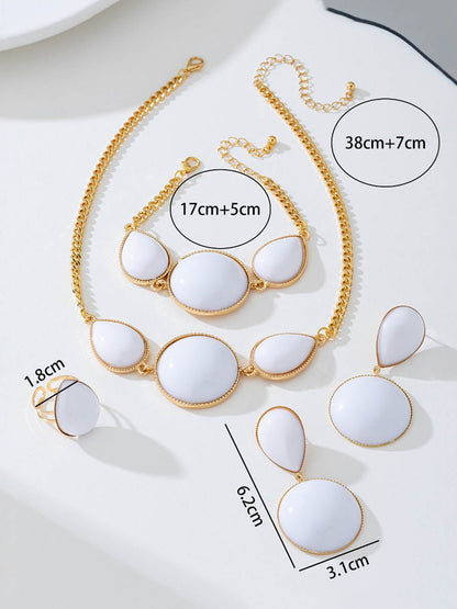 Irregularity Geometric Rhine Stones Accessories Sets