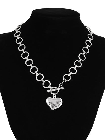 Normcore Chains Geometric Heart Shape Necklaces Accessories