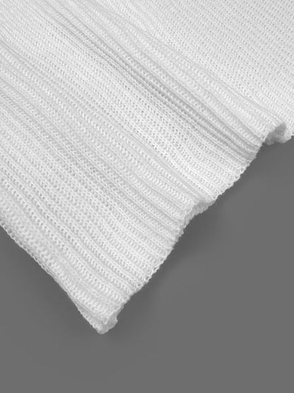 Long Sleeves Loose Buttoned Solid Color Split-Joint Round-Neck Pullovers Sweater Tops