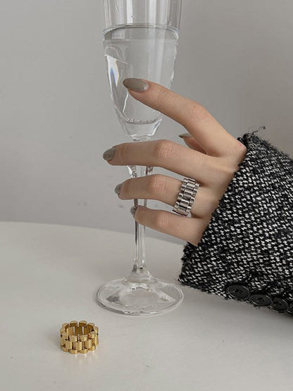 Bague originale, simple et cool, couleur unie 