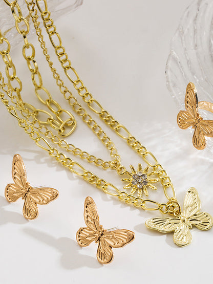 Colliers superposés en forme de papillon, accessoires 