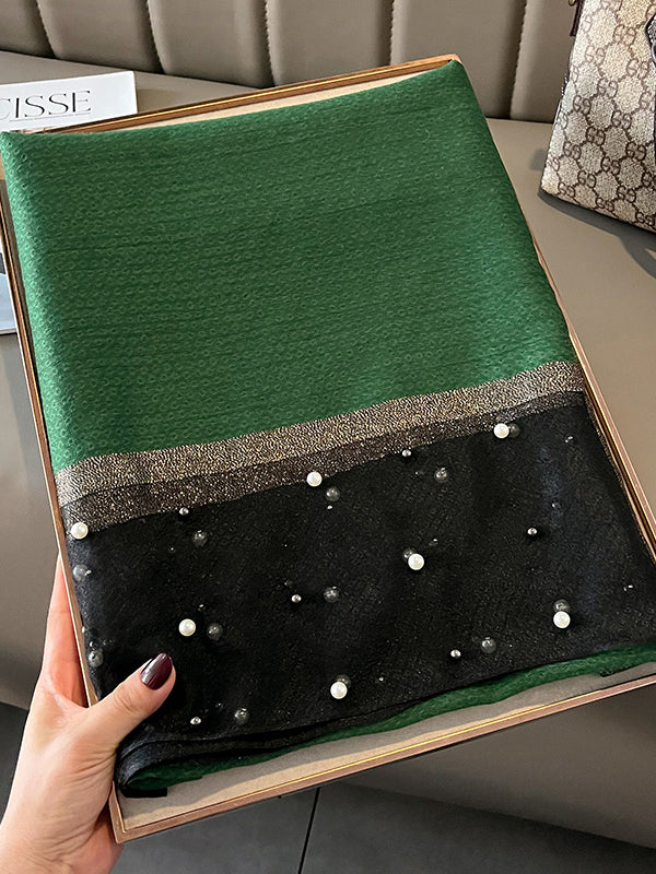 Sun-Protection Beaded See-Through Shawl&Scarf