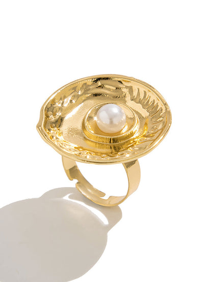 Geometric Pleated Shiny Rings Accessories
