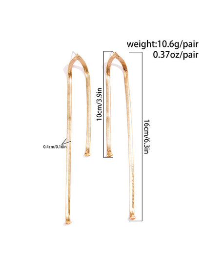 Solid Color Tasseled Drop Earrings