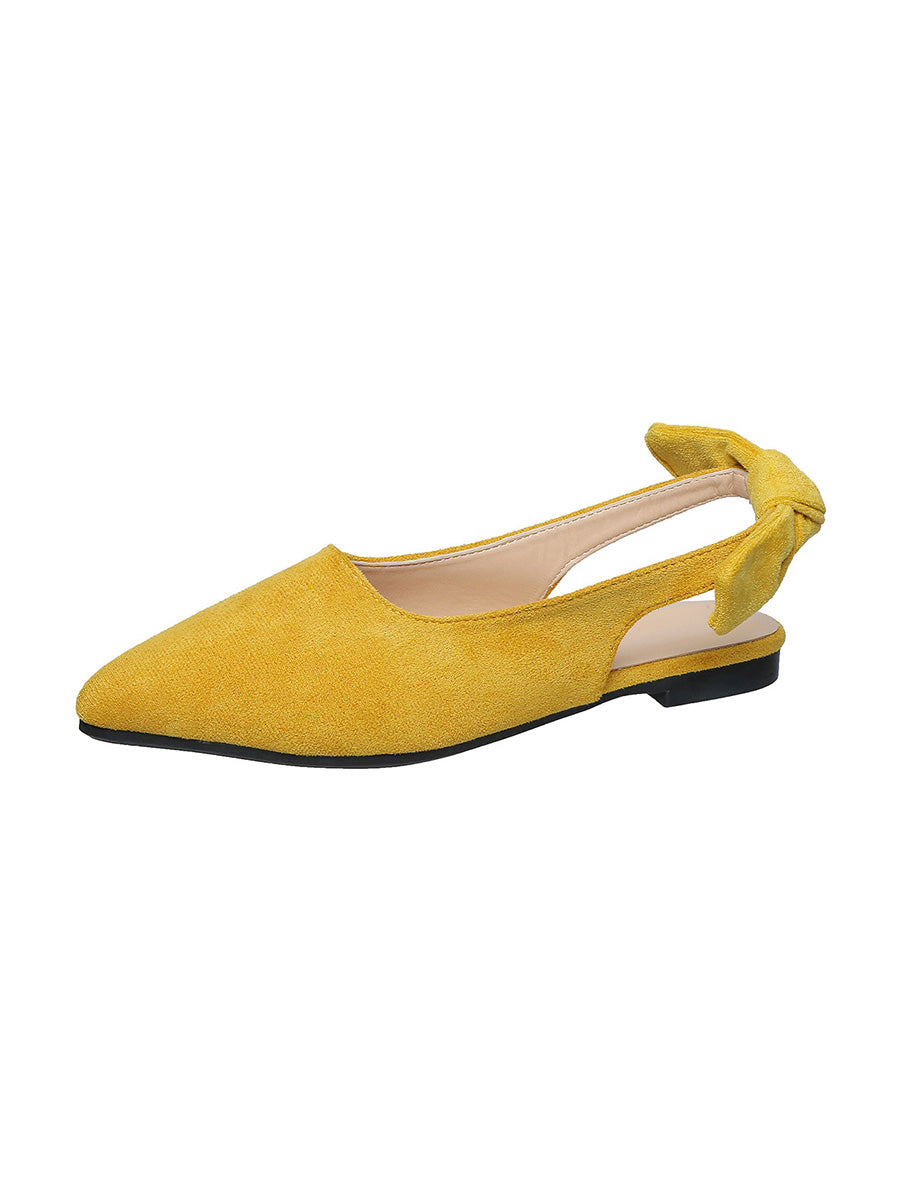 Closed Toe Pointed-Toe Slip-On Flats