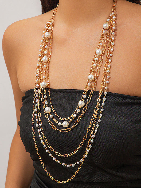 Normcore Geometric Layered Necklaces Accessories