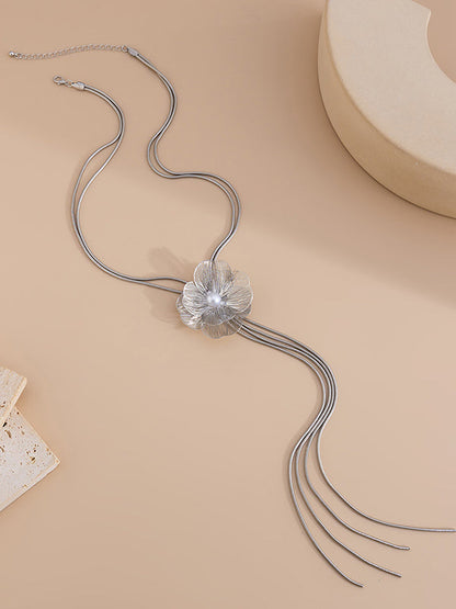 Flower Shape Tasseled Necklaces Accessories