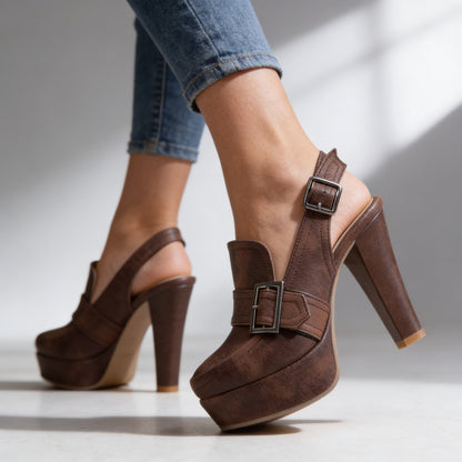 Anneliese | Women's Platform Block Heel Slingback