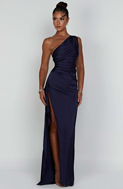 Celeste | Women's Wedding Guest Satin One Shoulder Bodycon Dress