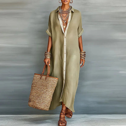 Astoria | Women's Button Front Maxi Shirt Dress