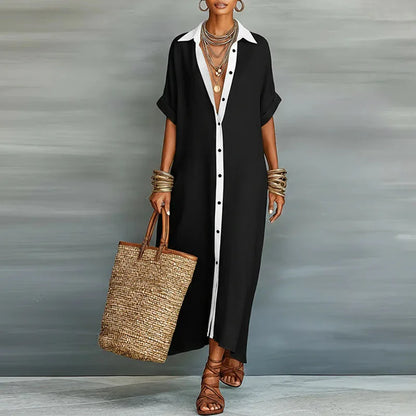 Astoria | Women's Button Front Maxi Shirt Dress