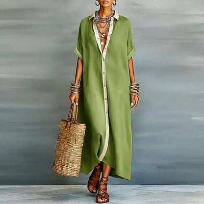 Astoria | Women's Button Front Maxi Shirt Dress