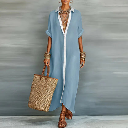 Astoria | Women's Button Front Maxi Shirt Dress
