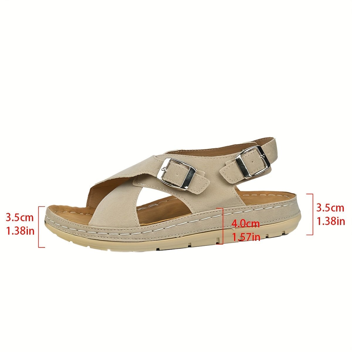Aurelia | Women's Double Buckle Platform Sandals