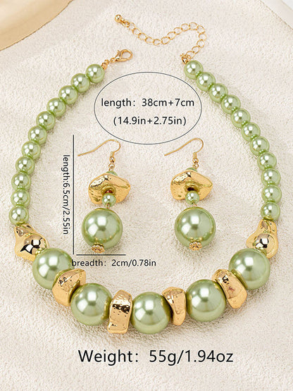 Contrast Color Geometric Drop Earrings Necklaces Accessories