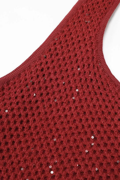CAPRIANA Sparkle Midi Dress – Sleeveless Shimmer A-Line