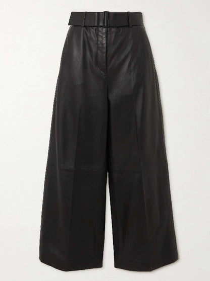 High Waisted Wide Leg Solid Color Split-Joint Pants