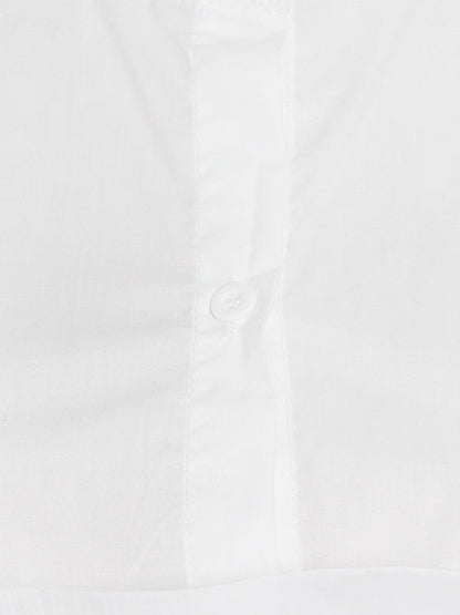 Stylish Loose Long Sleeves Buttoned Falbala Belted Solid Color Stand Collar Blouses&Shirts Tops