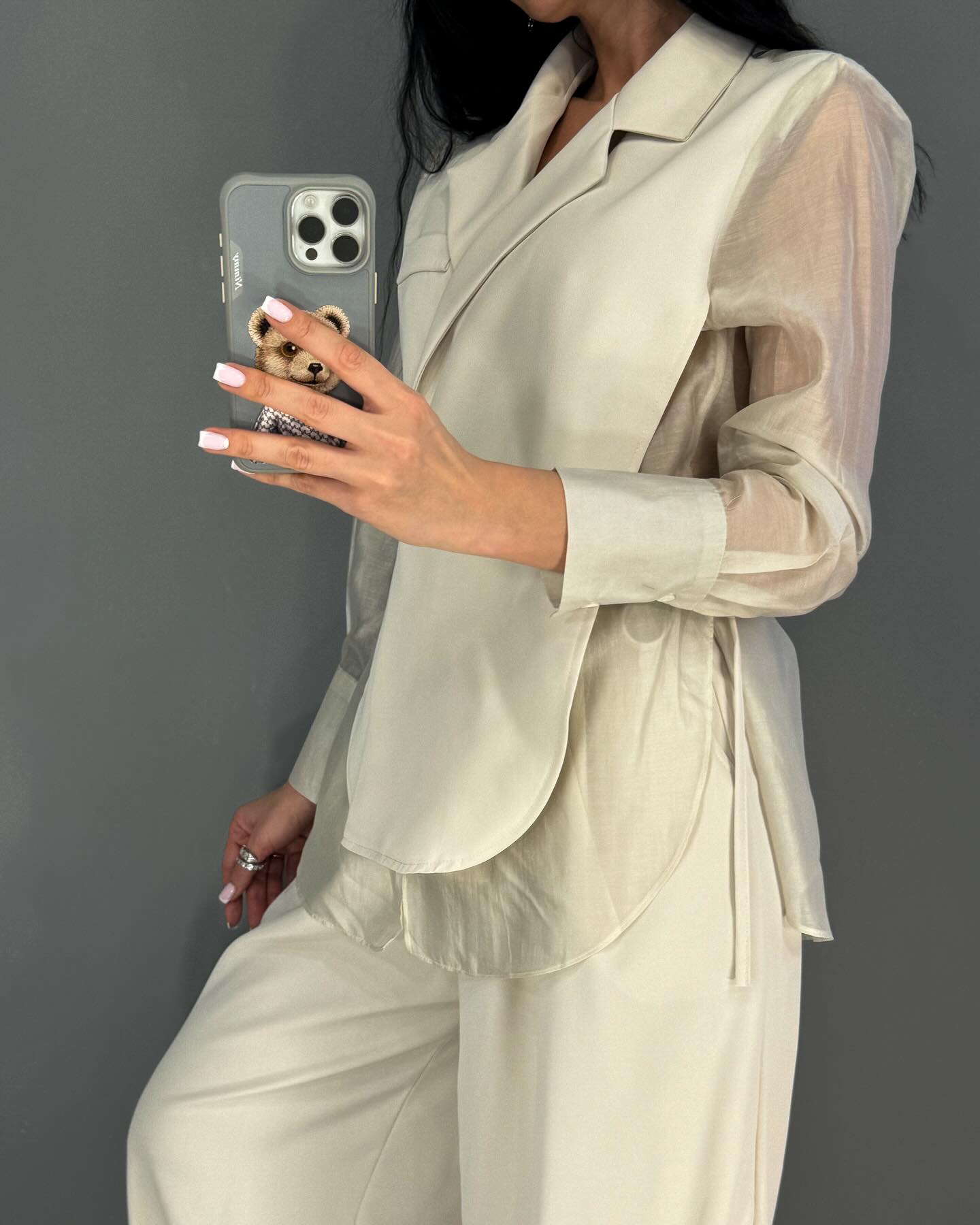 Fashion lar patchwork shirt pants two piece set
