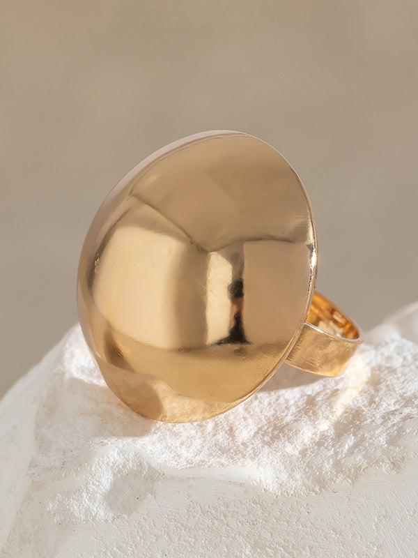 Geometric Shiny Rings Accessories GOLD One_size
