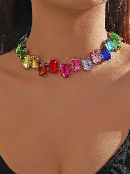 Chains Contrast Color Necklaces Accessories