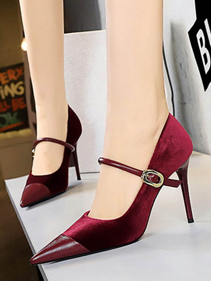 Buckle Pointed-Toe Pumps