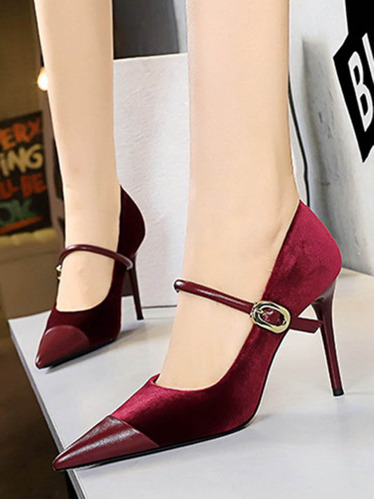 Buckle Pointed-Toe Pumps