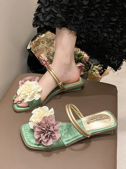Flower Shape Open Toe Split-Joint Sandals