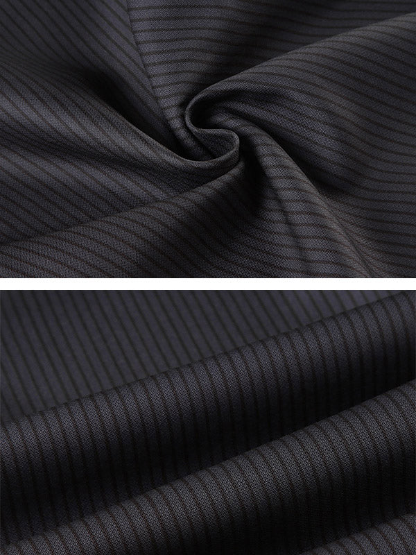 Flared Pants Loose Buttoned Striped Suit Pants Trousers