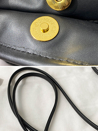 Geometric Split-Joint Woven Zipper Bags Handbags