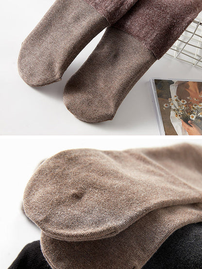 Pantalon thermique décontracté en velours à jambe skinny, couleur unie, garde au chaud 