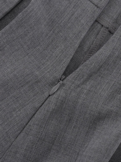 A-Line High Waisted No Belt Pleated Solid Color Skirts Bottoms