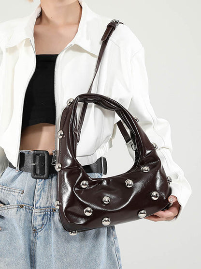 Geometric Rivet Handbags Shoulder Bags