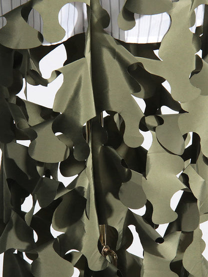 Jupe taille haute ample asymétrique fendue avec fermeture éclair latérale 