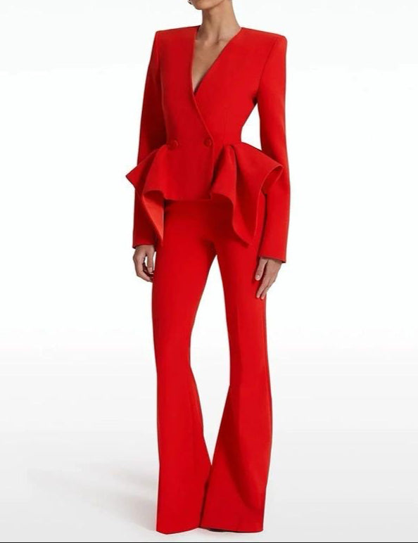 FAUSTINA Red Bodycon Suit