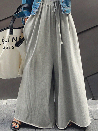 Solid Color Wide Pants Wide Leg Pants Casual Pants Bottoms