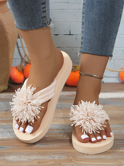 Flower Shape Open Toe Slippers
