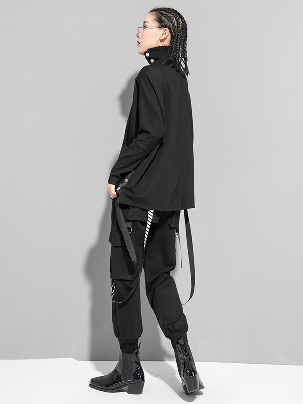 Original Solide Stehkragen T-Shirts Tops 