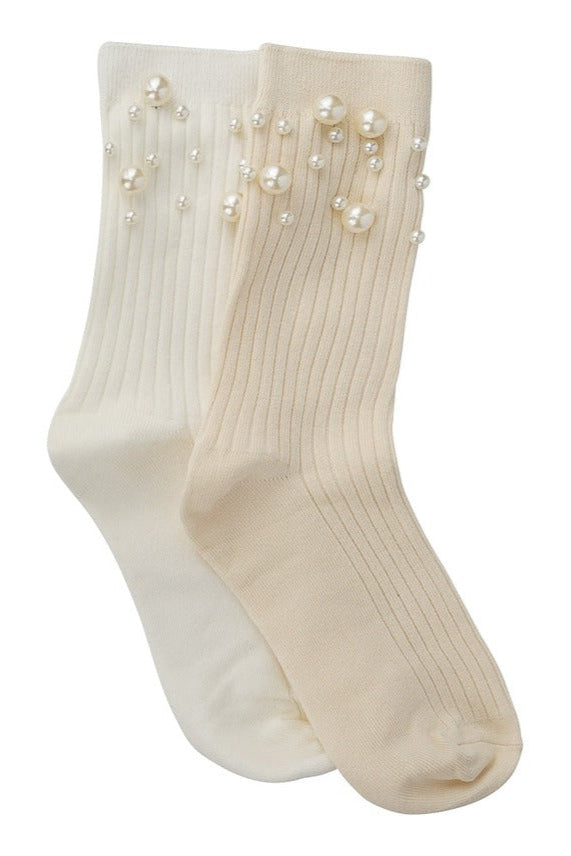 Pearl Ribbed Socks