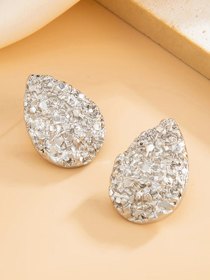 Geometric Shiny Water Drop Earrings Accessories