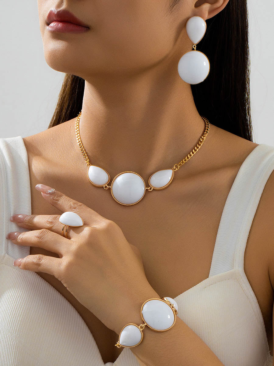 Irregularity Geometric Rhine Stones Accessories Sets