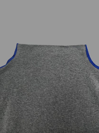 Long Sleeves Contrast Color Split-Joint High Neck Hoodies&Sweatshirt Sweatshirt Tops Tops